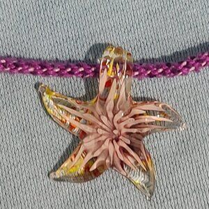 Glass Starfish Pendant Blooming